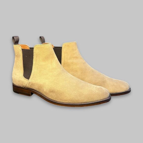 Aldo Men’s Suede Chelsea Boots - Beige Tan - Size 10.5 - Picture 1 of 6